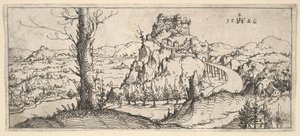 Krajina s vysokými skalami a pevnostmi, 1546. od Augustin Hirschvogel