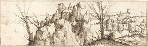 Krajina s jezerem od Augustin Hirschvogel