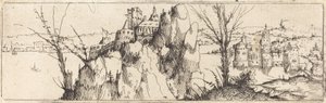 Krajina s jezerem [horní deska] od Augustin Hirschvogel