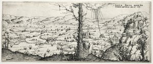 Krajina s konverzí saulus, 1545. od Augustin Hirschvogel