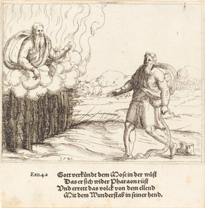 Mojžíš a had, 1548. od Augustin Hirschvogel