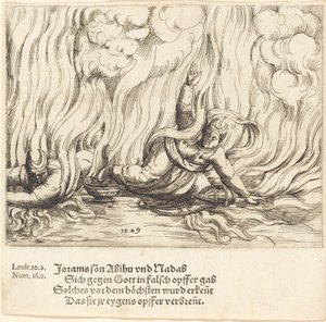 Nadab a Abihu, 1549. od Augustin Hirschvogel