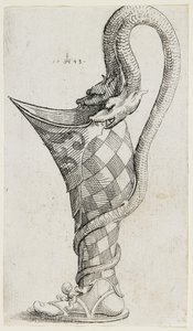 Okrasná nádoba ve tvaru nohy, 1543 od Augustin Hirschvogel