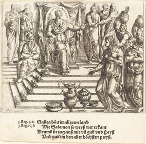 Návštěva královny ze Sáby u Šalamouna, 1548. od Augustin Hirschvogel