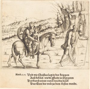 Útěk do Egypta, 1548. od Augustin Hirschvogel