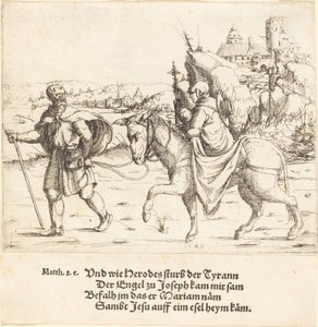 Svatá rodina se vrací z Egypta, 1549. od Augustin Hirschvogel