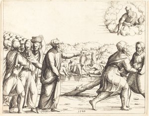 Pán sladí vody Marah. od Augustin Hirschvogel