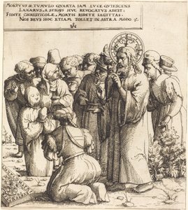 Vzkříšení Lazara, 1545. od Augustin Hirschvogel