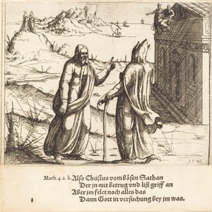 Pokušení Krista, 1548. od Augustin Hirschvogel
