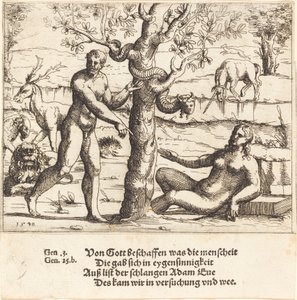 Pokušení Evy, 1548. od Augustin Hirschvogel