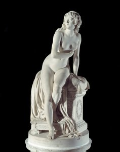 Socha opuštěné psychiky od Augustina Pajou (1730-1809) 1791 Paříž, muzeum Louvre