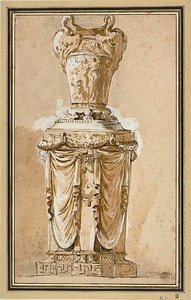 Návrh monumentální vázy od Augustin Pajou
