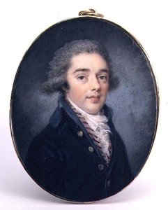 Portrét mladého muže, cca 1790 (akvarel a kvaš) od Augustin Ritt