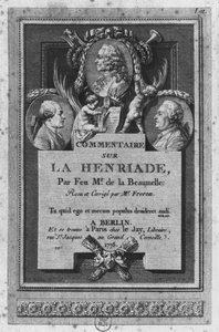 Frontispis komentáře de la Beaumelle k 