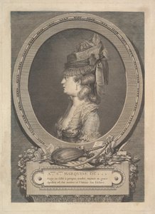 Portrét Adrienne-Sophie Marquise de ***, 1779. od Augustin de Saint Aubin