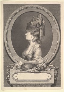 Portrét Adrienne-Sophie Marquise de ***, 1779. od Augustin de Saint Aubin