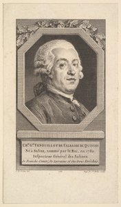 Porträt von Charles George Fenouillot de Falbaire de Quingey von Augustin de Saint Aubin