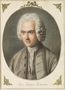 Portrét Jean-Jacques Rousseau 1712-1778, cca 1775. od Augustin de Saint Aubin
