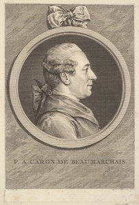 Portrét P.A. Caron de Beaumarchais, 1773. od Augustin de Saint Aubin