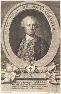 Marc René de Montalembert od Augustin de Saint Aubin after Maurice Quentin