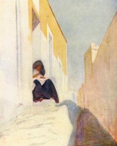 Ulice v Almerii (barevná litografie)