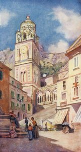 Katedrála v Amalfi (barevná litografie) od Augustine Fitzgerald