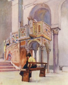 Kazatelna San Giovanni Del Toro, Ravello (barevná litografie)