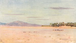 Poušť u Biskry (barevná litografie) od Augustine Fitzgerald