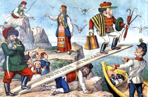 Problematika Balkánu, cca 1900 (ilustrace) od Augusto Grossi