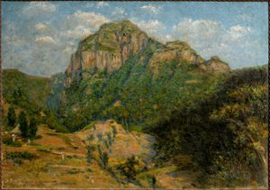Africká krajina (olej na plátně), cm 79 x 112,5. od Augusto Valli