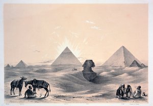 Pyramidy v Gíze, 1843