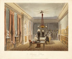 Ackermannova knihovna pro umělecká díla, nakl. 1815 (ručně kolorovaná rytina)