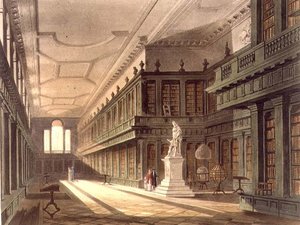 Interiér Library of All Souls College, ilustrace z 