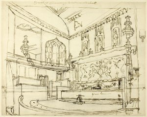 Court of Chancery, Westminster Hall od Augustus Charles Pugin