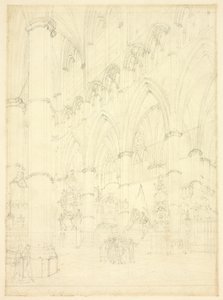 Severní ulička, Westminsterské opatství od Augustus Charles Pugin