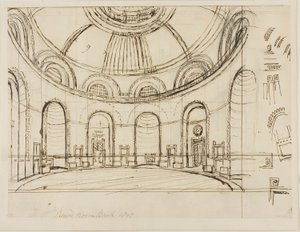 Round Room Bank od Augustus Charles Pugin