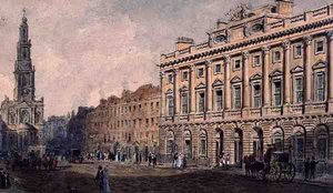 Somerset House (akvarel na papíře) od Augustus Charles Pugin
