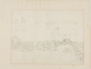 Studie pro jídelnu, azylový dům od Augustus Charles Pugin