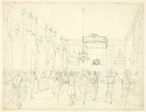 Study for Drawing Room, St. James, from Microcosm of London od Augustus Charles Pugin