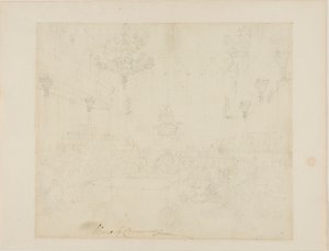 Studie pro poslaneckou sněmovnu z mikrokosmu Londýna od Augustus Charles Pugin