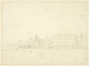 Studie pro Královský palác, St. James Park od Augustus Charles Pugin