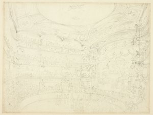 Studium pro Royal Circus, z Microcosm of London od Augustus Charles Pugin