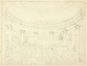 Studie pro Surrey Institution, z Microcosm of London od Augustus Charles Pugin