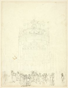 Studie pro Vauxhall Garden od Augustus Charles Pugin