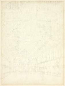 Studie pro Westminster Hall, z Microcosm of London od Augustus Charles Pugin