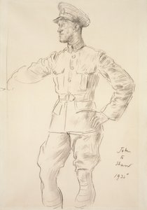 Portrét letce T.E. Shaw Lawrence z Arábie, 1935