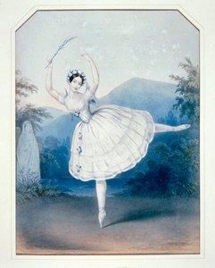 Carlotta Grisi v Giselle, II. dějství. Litografie ... (litografie)