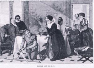 Launce a jeho pes, z The Magazine of Art 1893, Cassell and Company od Augustus Leopold Egg