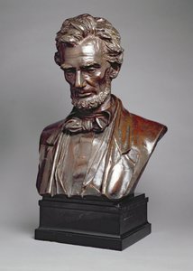 Portrétní busta Abrahama Lincolna (1809-65) (bronzová)