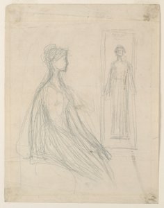 Studie pro bronzovou plaketu Violet Sargent v Art Institute of Chicago od Augustus Saint Gaudens